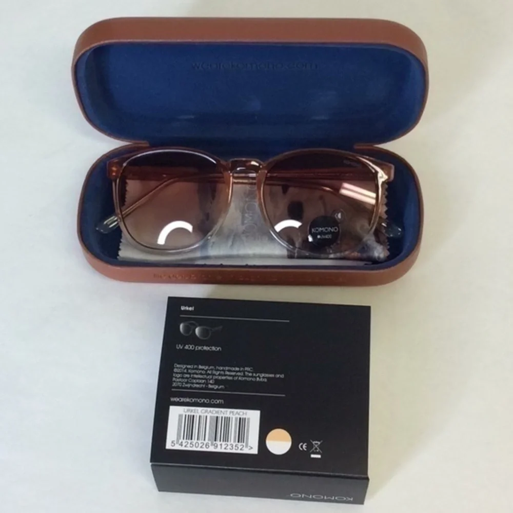 Komono Sunglasses Peach orange NEW Urkel UV 400